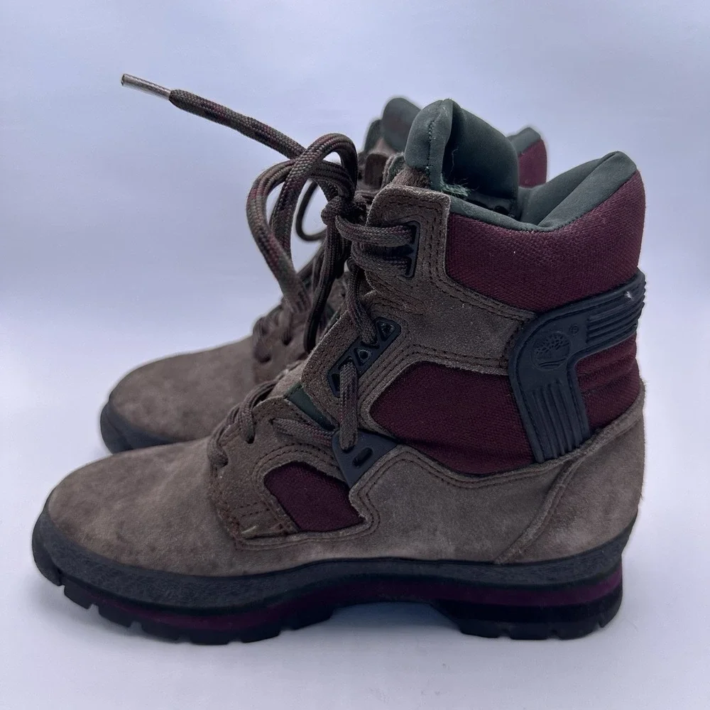 Timberland 95316 Men's 7M Brown Leather Hiking Boots‎ Trail Vintage High Top